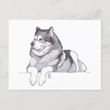 Doggust 2019 Alaskan Malamute Postcard