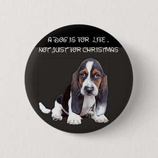 doggy 6 cm round badge