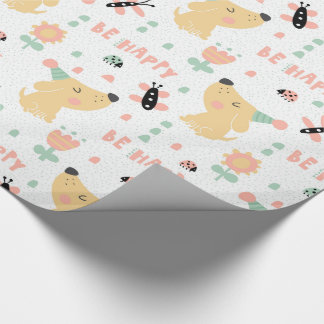 doggy birthday wrapping paper