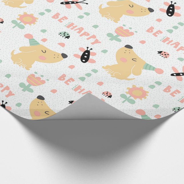 doggy birthday wrapping paper (Corner)