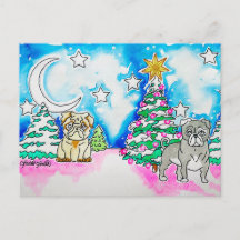Doggy Christmas Postcard