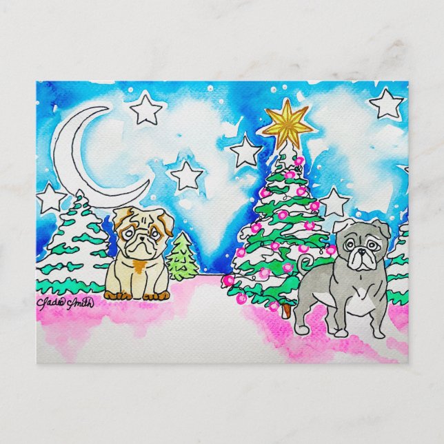 Doggy Christmas Postcard (Front)