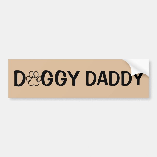Doggy Daddy Bumper Sticker (Front)