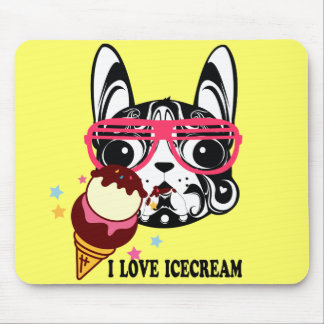 doggy dog icecream sunglass mousepad