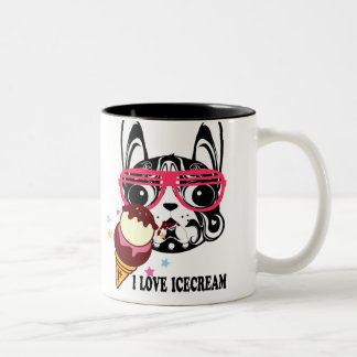 doggy dog sunglass icecream mug