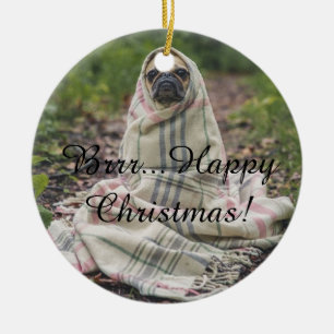 Doggy feel cold ceramic tree decoration