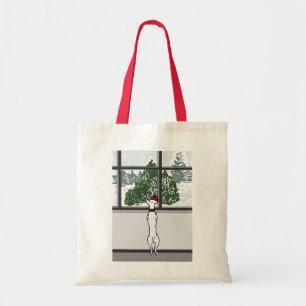 Doggy in the Window Christmas Tote Bag