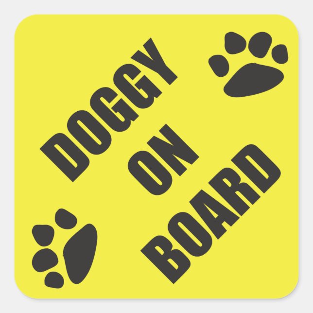 Doggy on Board Sticker (Front)