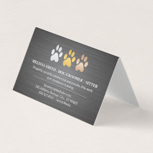 Doggy Paw Prints Animal Services Business Card