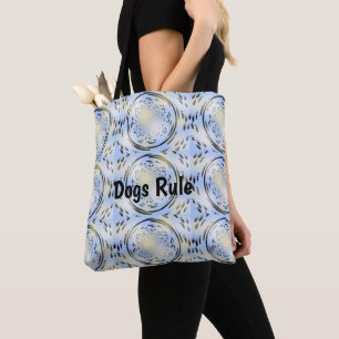 Doggy Paw Prints Blue Tote Bag