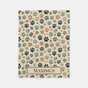 Doggy Paws Fleece Blanket