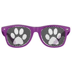 Doggy Paws Prints Retro Sunglasses