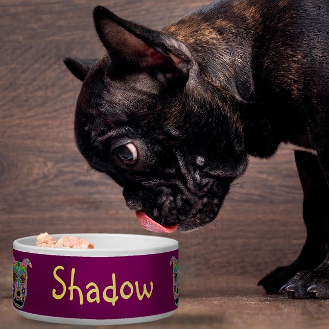 Doggy sugar skull bowl - customizable (Creator Uploaded)