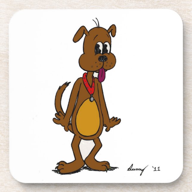 Doggy Toon Cork Coasters (Front)