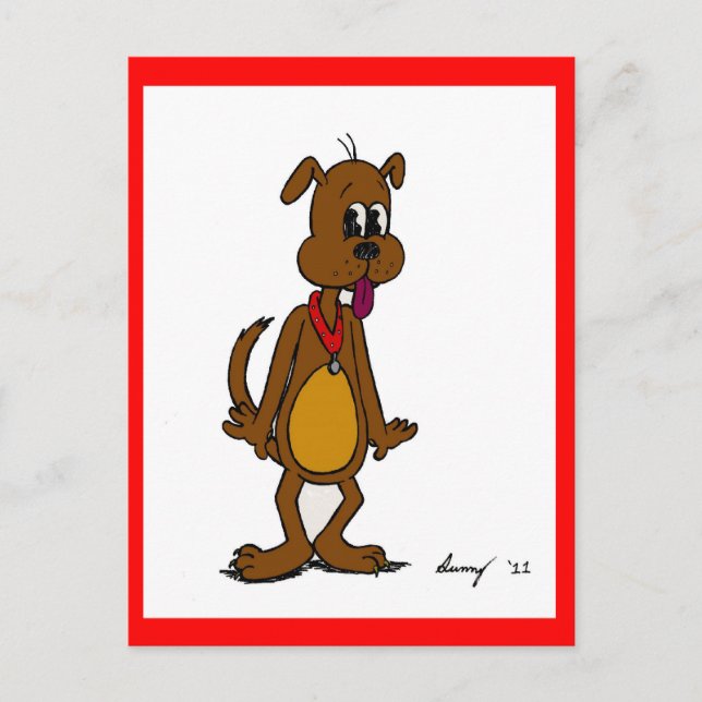 Doggy Toon Postcard (Front)