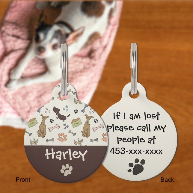 Doggy Treat Bones and Paws Pet Tag (Creator Uploaded)