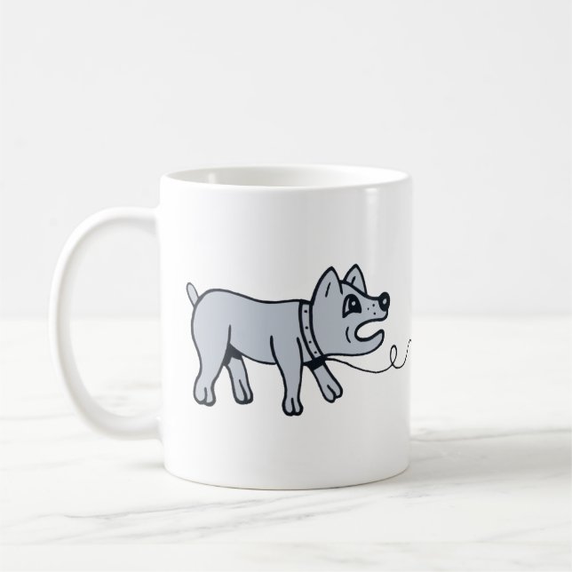 Doggy Walkies. Coffee Mug (Left)