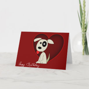 Doggy with a Heart - Birthday card