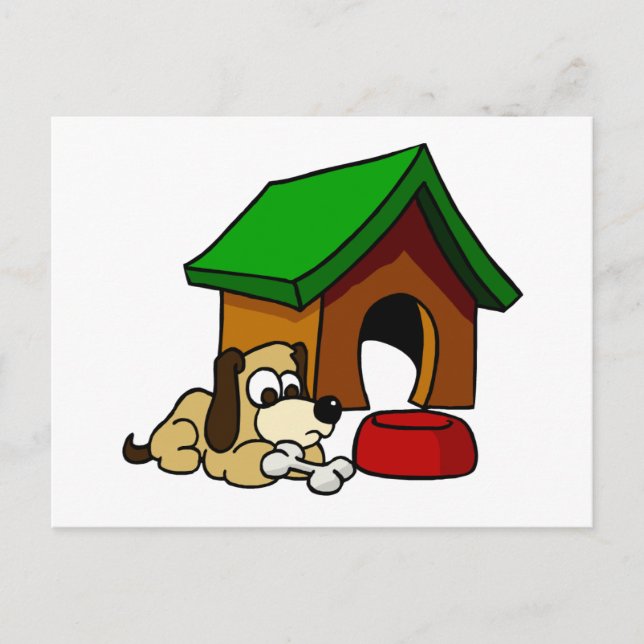 Doghouse Scene Postcard (Front)