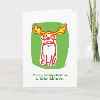 DOGMA reindeer dog Holiday Card