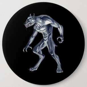 Dogman Cryptid Beast 6 Cm Round Badge