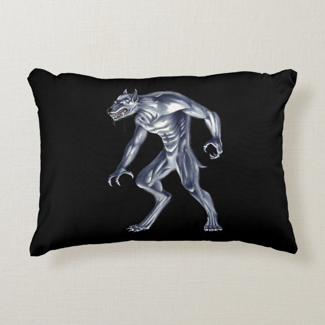Dogman Cryptid Beast Decorative Cushion (Front)