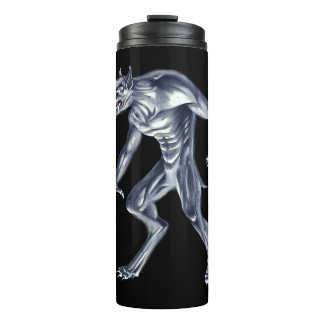 Dogman Cryptid Beast Thermal Tumbler (Front)
