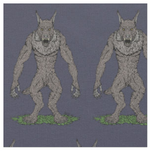 Dogman Cryptid or Werewolf Fabric