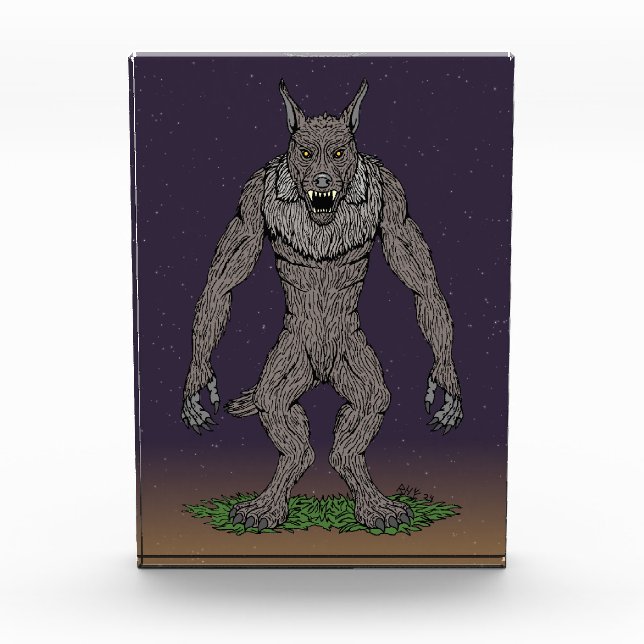Dogman Cryptid or Werewolf Photo Block (Front)