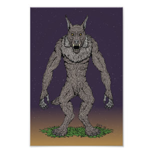 Dogman Cryptid or Werewolf Photo Print