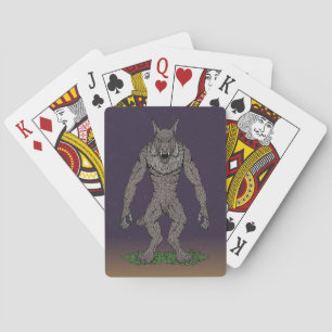Dogman Cryptid or Werewolf Playing Cards
