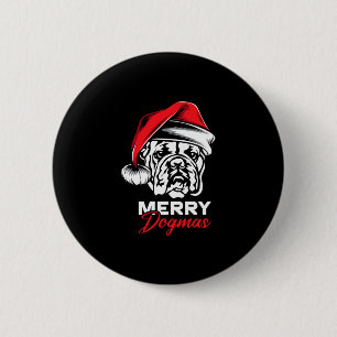 Dogmas English Bulldog Christmas 6 Cm Round Badge