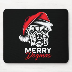 Dogmas English Bulldog Christmas Mouse Pad