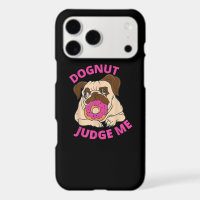 Dognut Judge Me Pug Dog Eats Doughnut