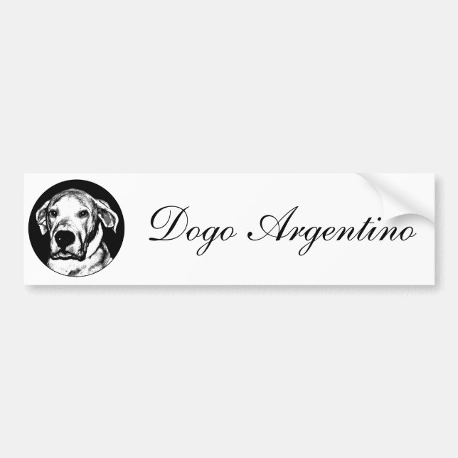 Dogo argentino bumpersticker bumper sticker (Front)
