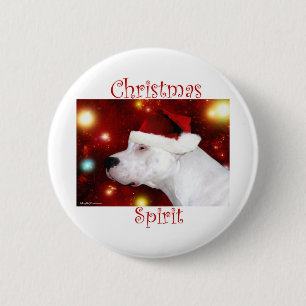 Dogo Argentino Christmas Spirit - Button