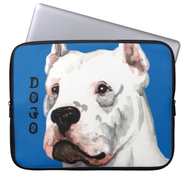 Dogo Argentino Colour Block Laptop Sleeve (Front)