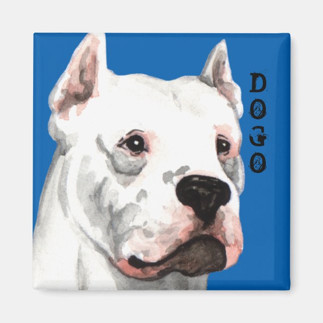 Dogo Argentino Colour Block Magnet (Front)