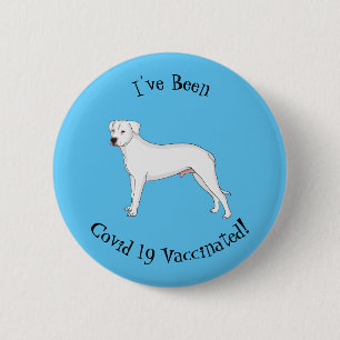 Dogo argentino dog cartoon illustration 6 cm round badge