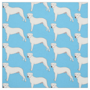 Dogo argentino dog cartoon illustration fabric