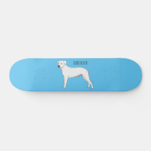 Dogo argentino dog cartoon illustration skateboard