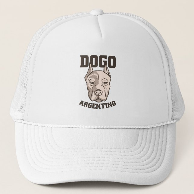 Dogo Argentino Dog Owner Dogo Argentinos Trucker Hat (Front)