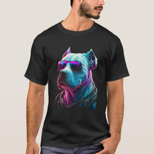 Dogo Argentino Dog owner Vaporwave Notorious DJ T-Shirt