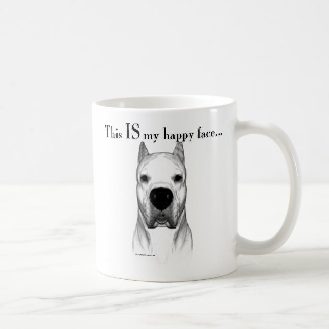 Dogo Argentino Happy Face Coffee Mug (Right)