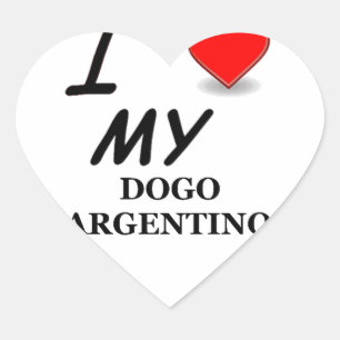 dogo argentino heart sticker