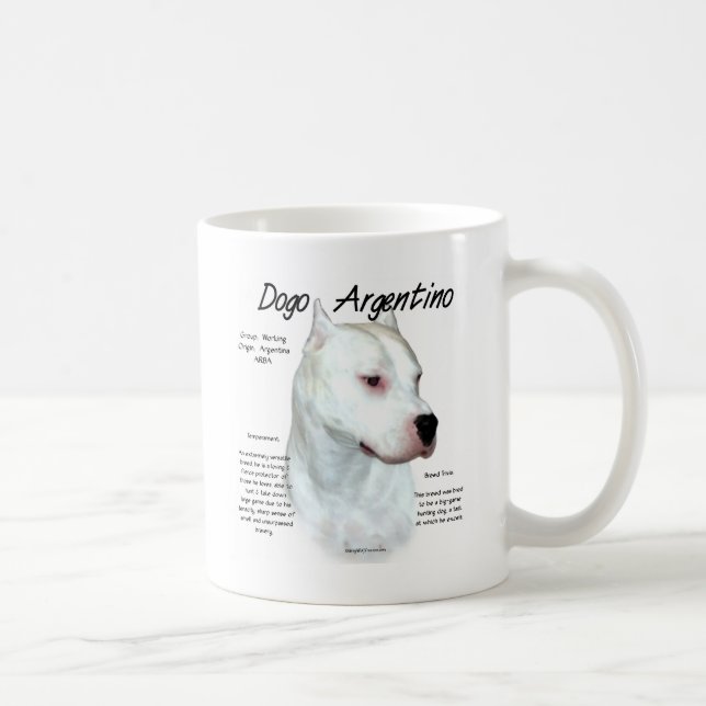 Dogo Argentino History Design Coffee Mug (Right)