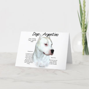 Dogo Argentino History Design Holiday Card