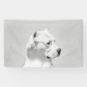 Dogo Argentino Painting - Original Dog Art Banner