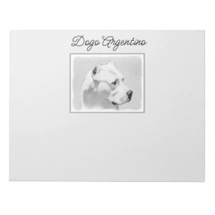 Dogo Argentino Painting - Original Dog Art Notepad