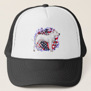 Dogo Argentino Patriot Trucker Hat